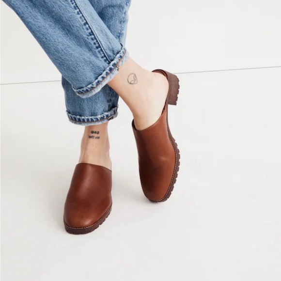 Madewell Shoes - Madewell size 7 The Mindy Mule boho Tan Leather Slip-On Loafers